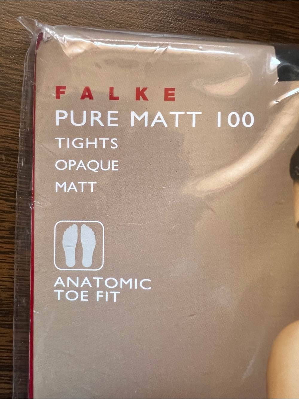 NWT- Falke Pure Matt 100 Denier Opaque Tights in Anthracite - Size M2 - Picture 4 of 7